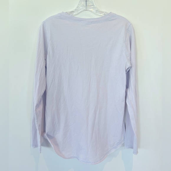 Leallo lilac long sleeve 100% cotton raw edge Henley. Women’s small - Picture 3 of 8